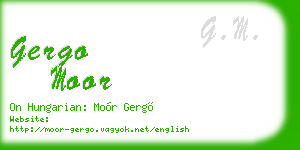 gergo moor business card