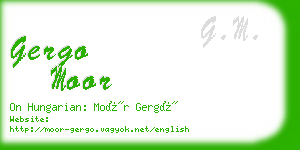 gergo moor business card